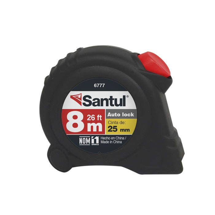 Cinta metrica auto lock 8m x 25mm, Santul 6777